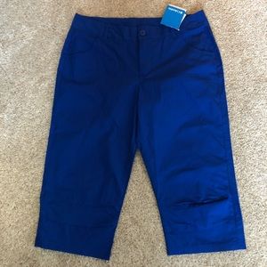 Columbia Royal blue Capri pants sz 12 NWOT